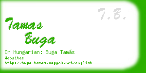 tamas buga business card