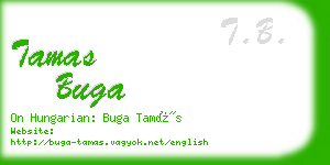 tamas buga business card